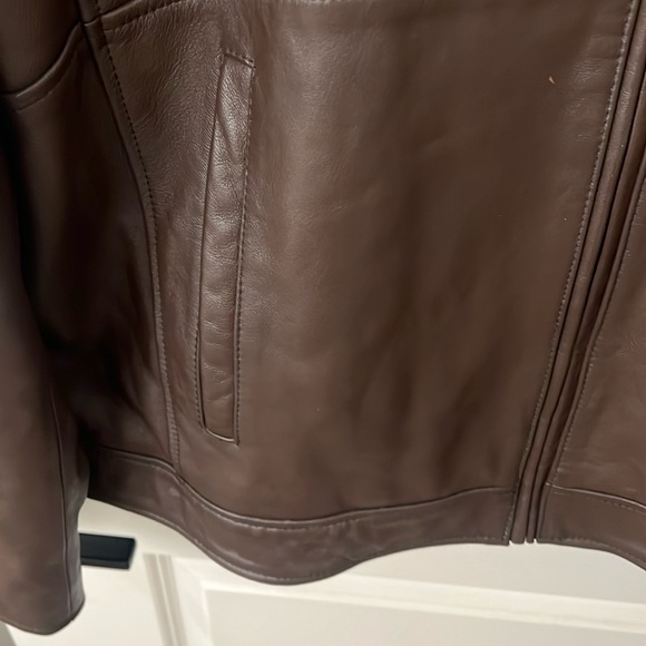 Rouge Moto Leather Brown Jacket - Picture 3 of 10
